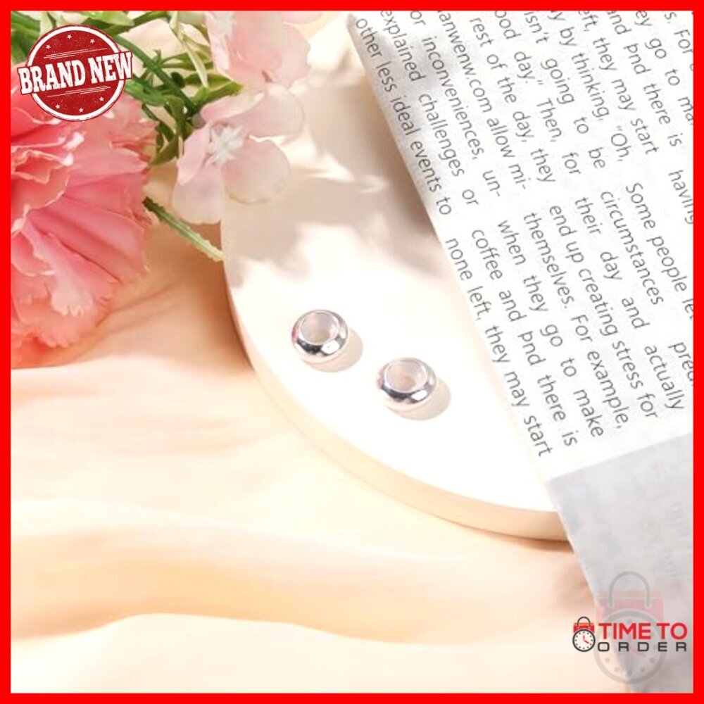 Sterling Silver Spacer Beads for Charm Bracelets Secure Fit Universal Compatible - Picture 7 of 7